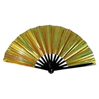 Amazon.co.jp: Getraysキラキラした大きな扇子、パーティー用ホロ